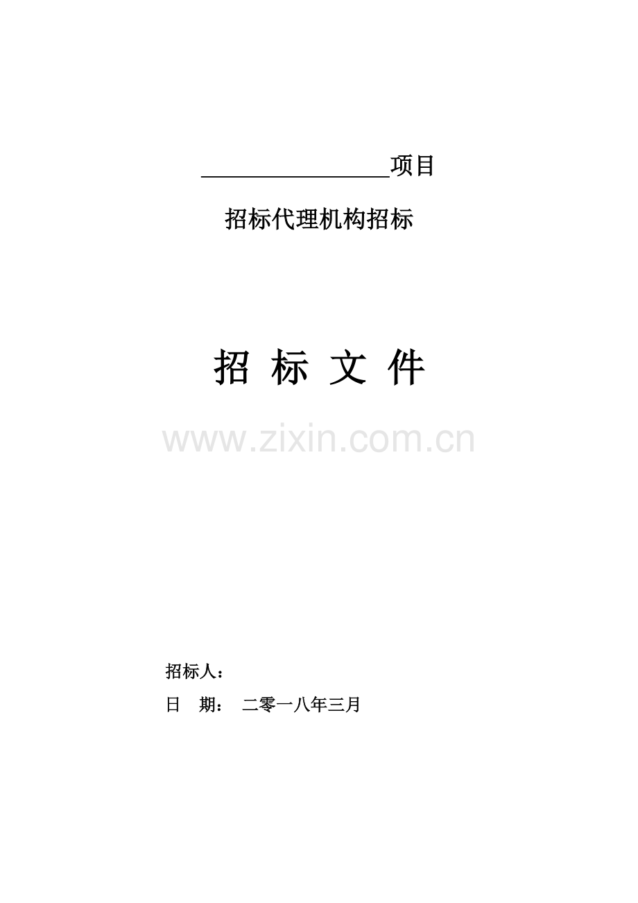 招标代理招标文件.doc_第1页