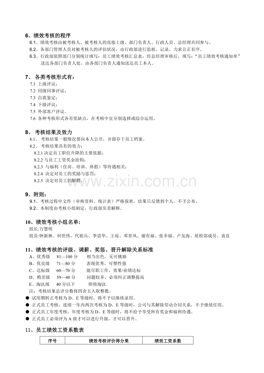 公司各部门绩效考核方案及表格.doc_第2页