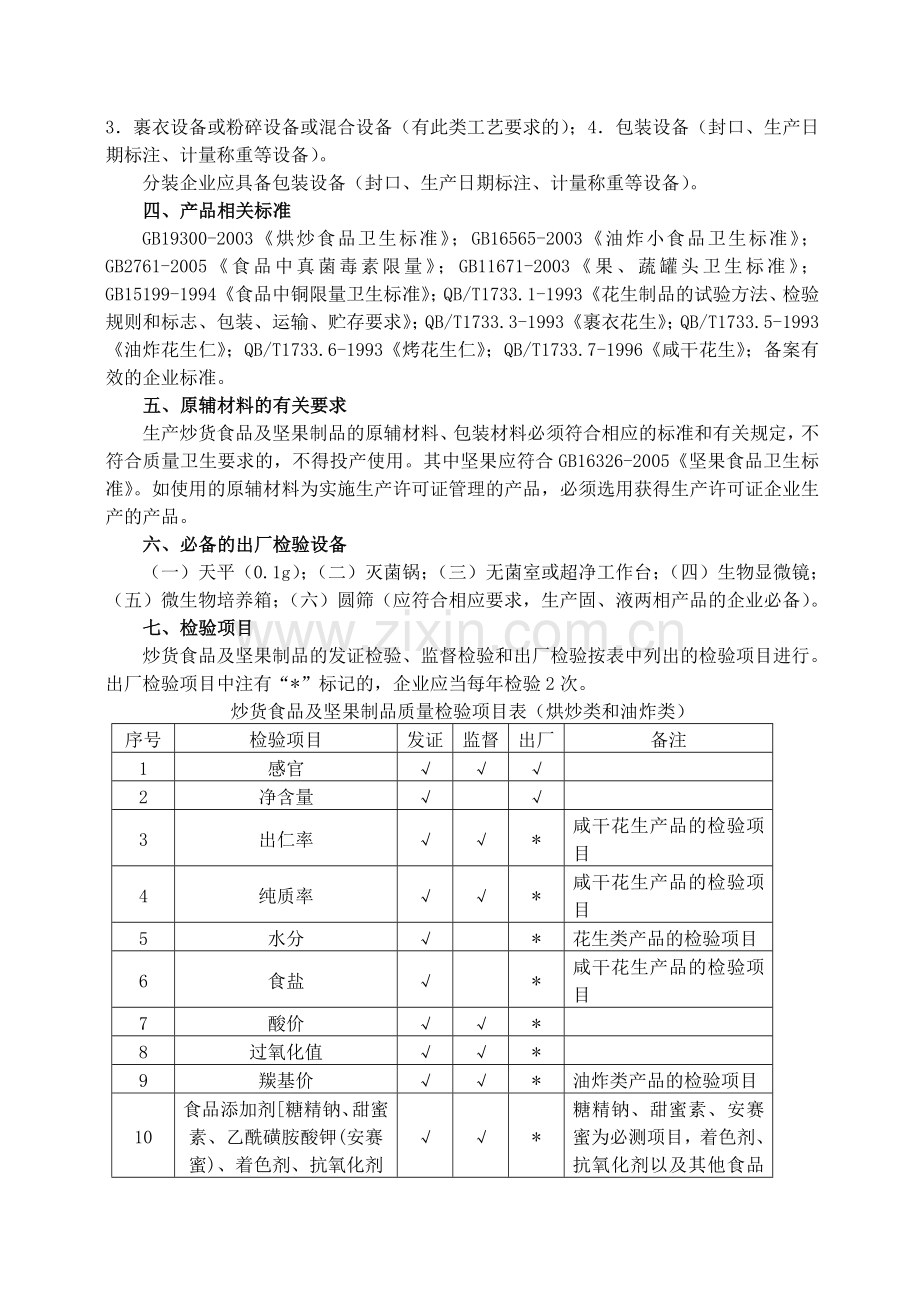 炒货食品及坚果制品生产许可证审查细则.doc_第3页