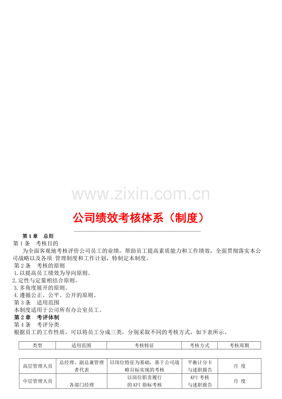 公司绩效考核体系.doc_第1页