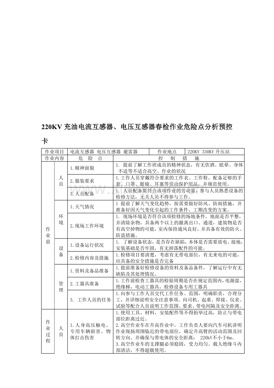 330KV电流互感器检修危险点分析.doc_第1页