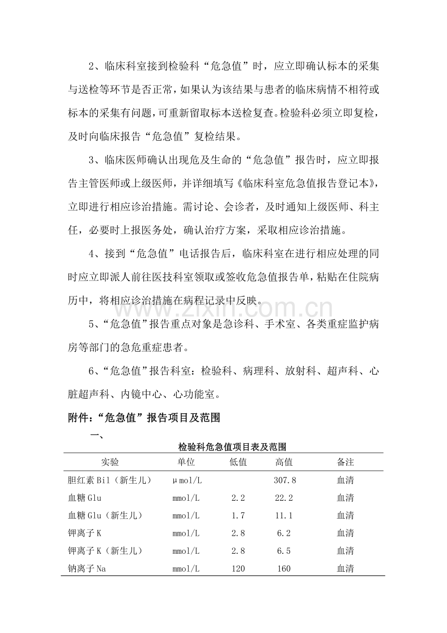 危急值报告制度和工作流程.doc_第2页