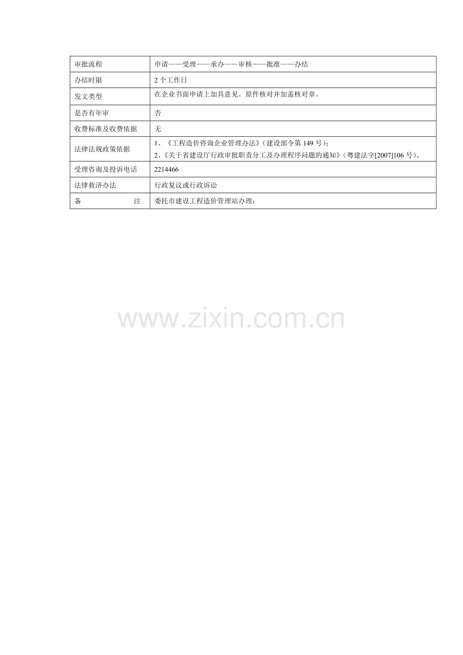 55市建设工程造价咨询企业资质变更申请材料原件核对.doc_第2页