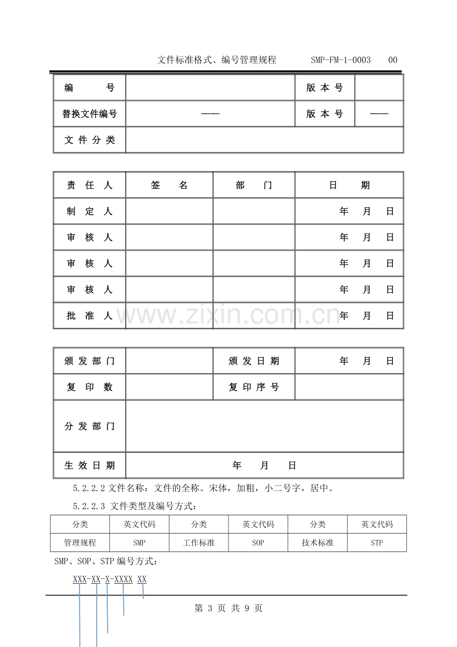 文件标准格式、编号管理规程.doc_第3页