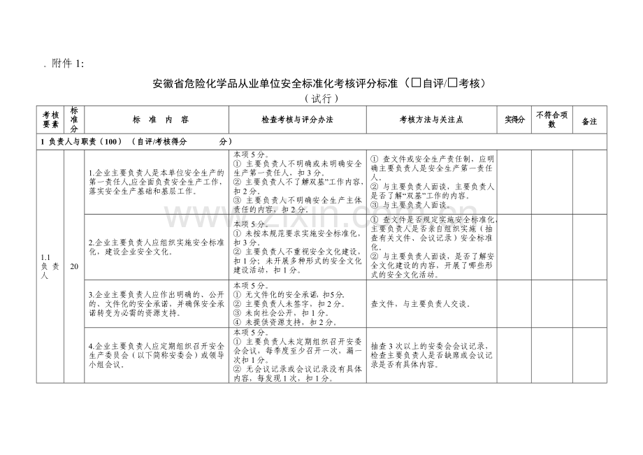 标准化考核评分标准.doc_第1页