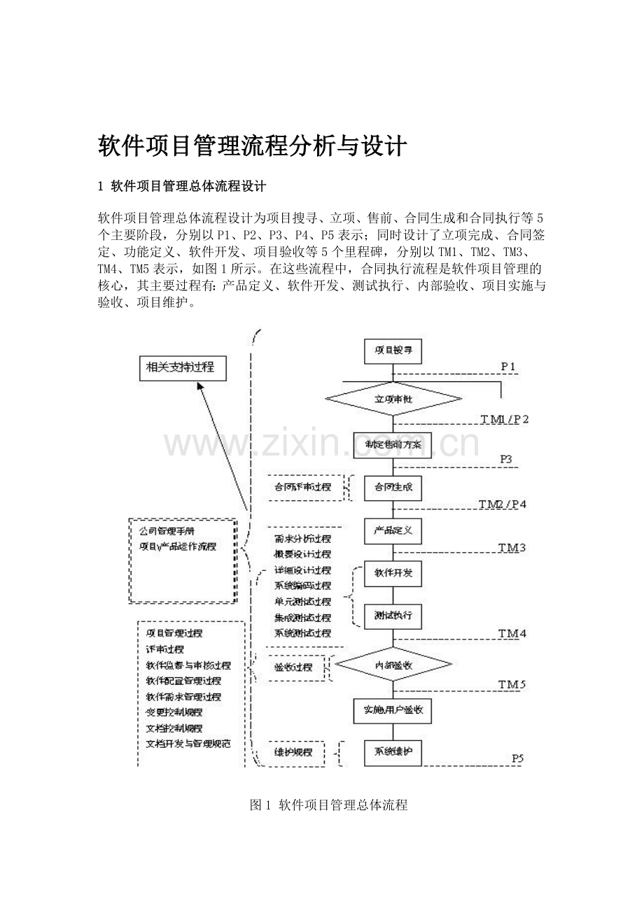 软件项目管理流程分析与设计.doc_第1页