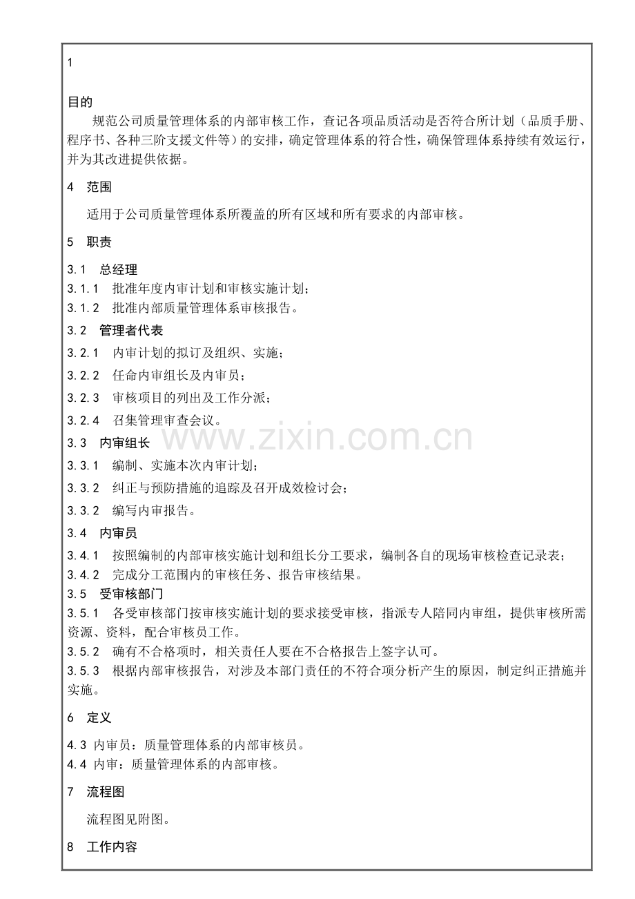 JQP-04内部质量审核管理程序内部质量审核管理程序.doc_第1页