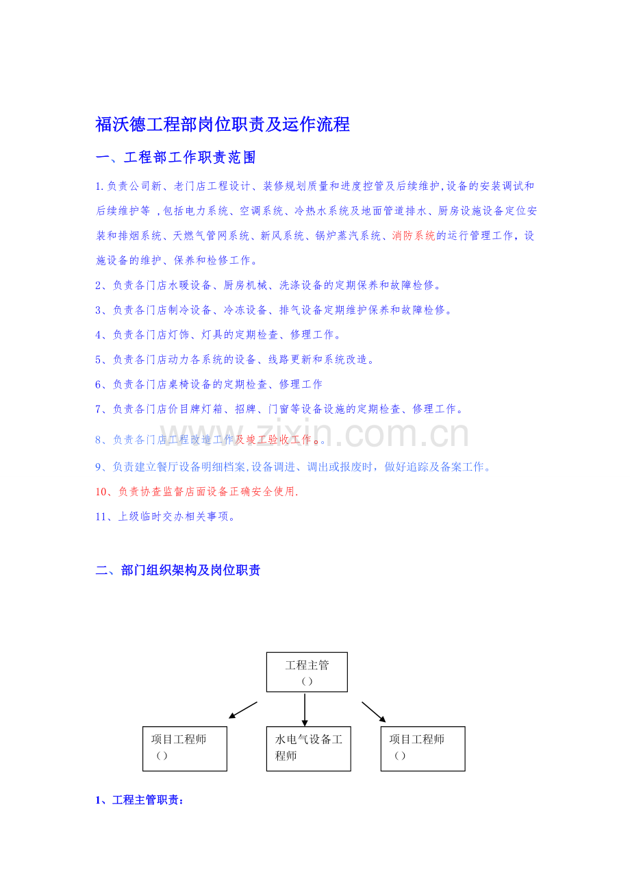 工程部岗位职责和流程.doc_第1页