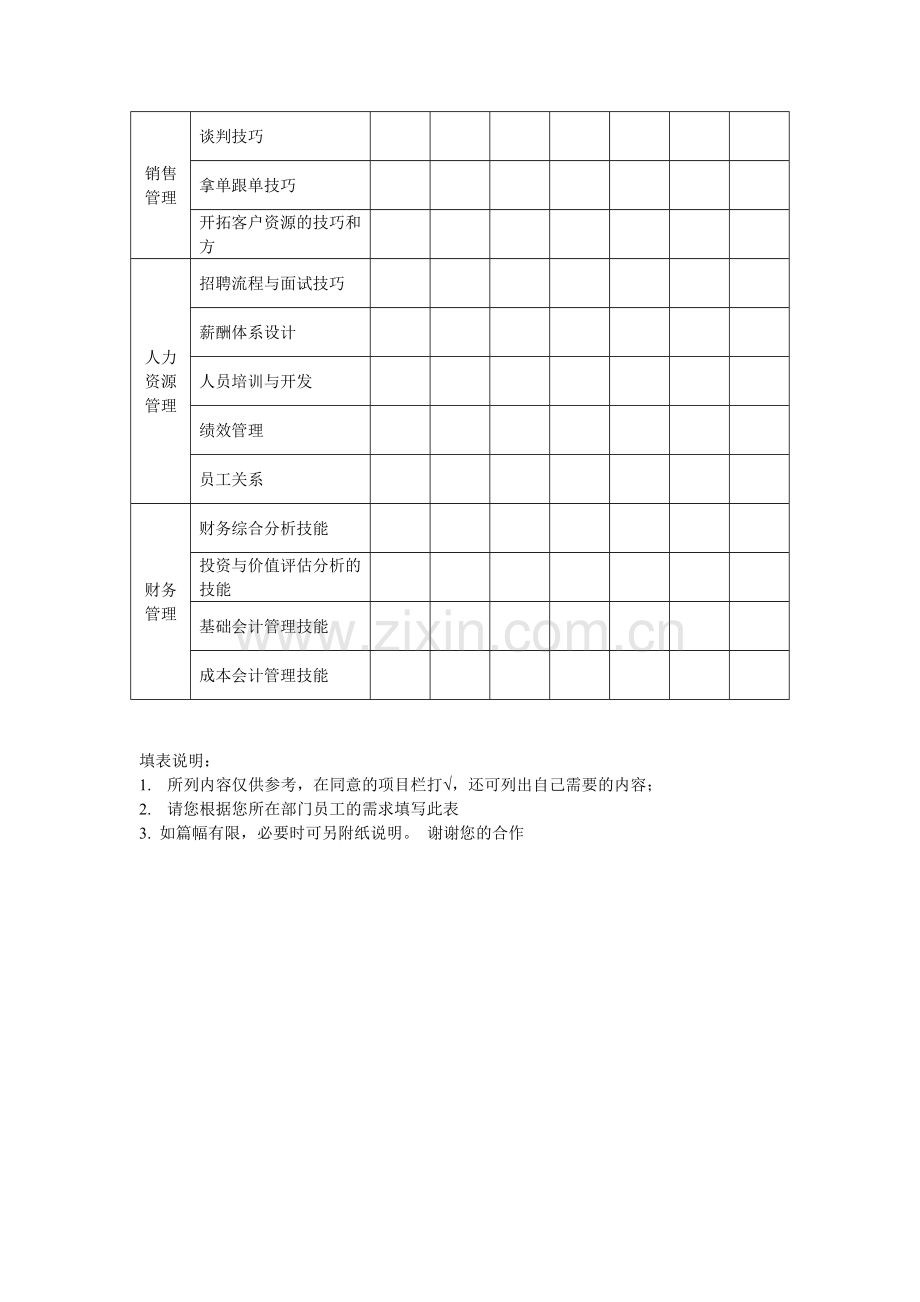 短期培训需求分析调查表.doc_第2页