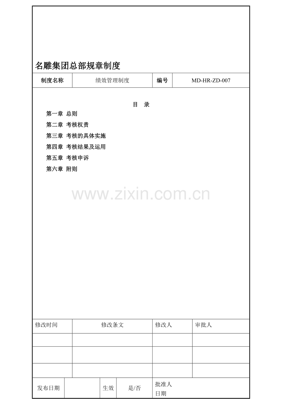 MD-HR-ZD-007-绩效管理制度.doc_第1页