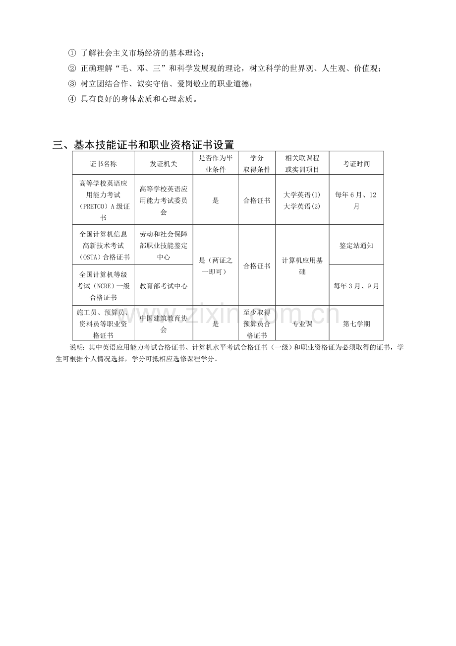 工程造价专业课程标准6.1.doc_第2页