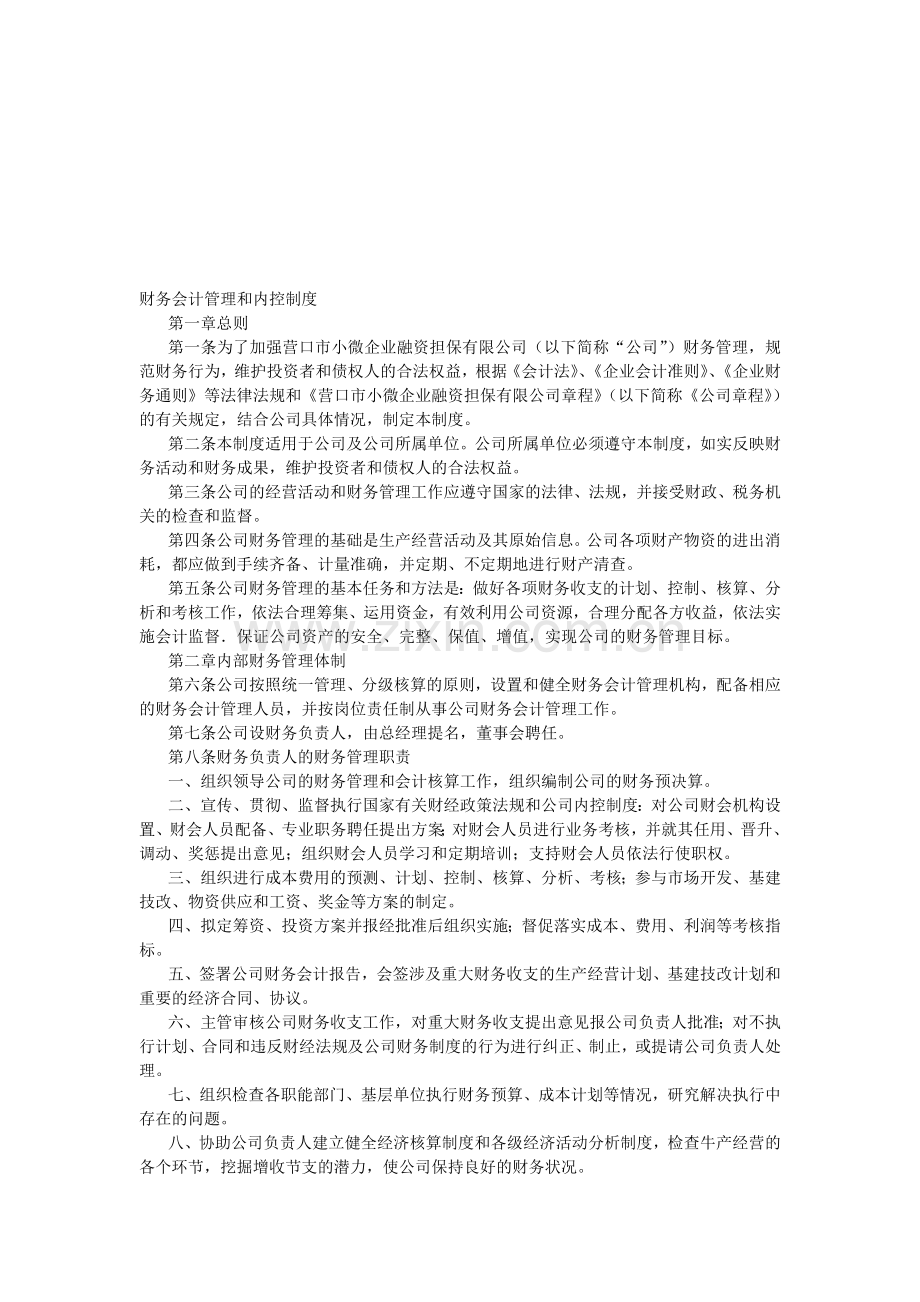 财务会计管理和内控制度.doc_第1页