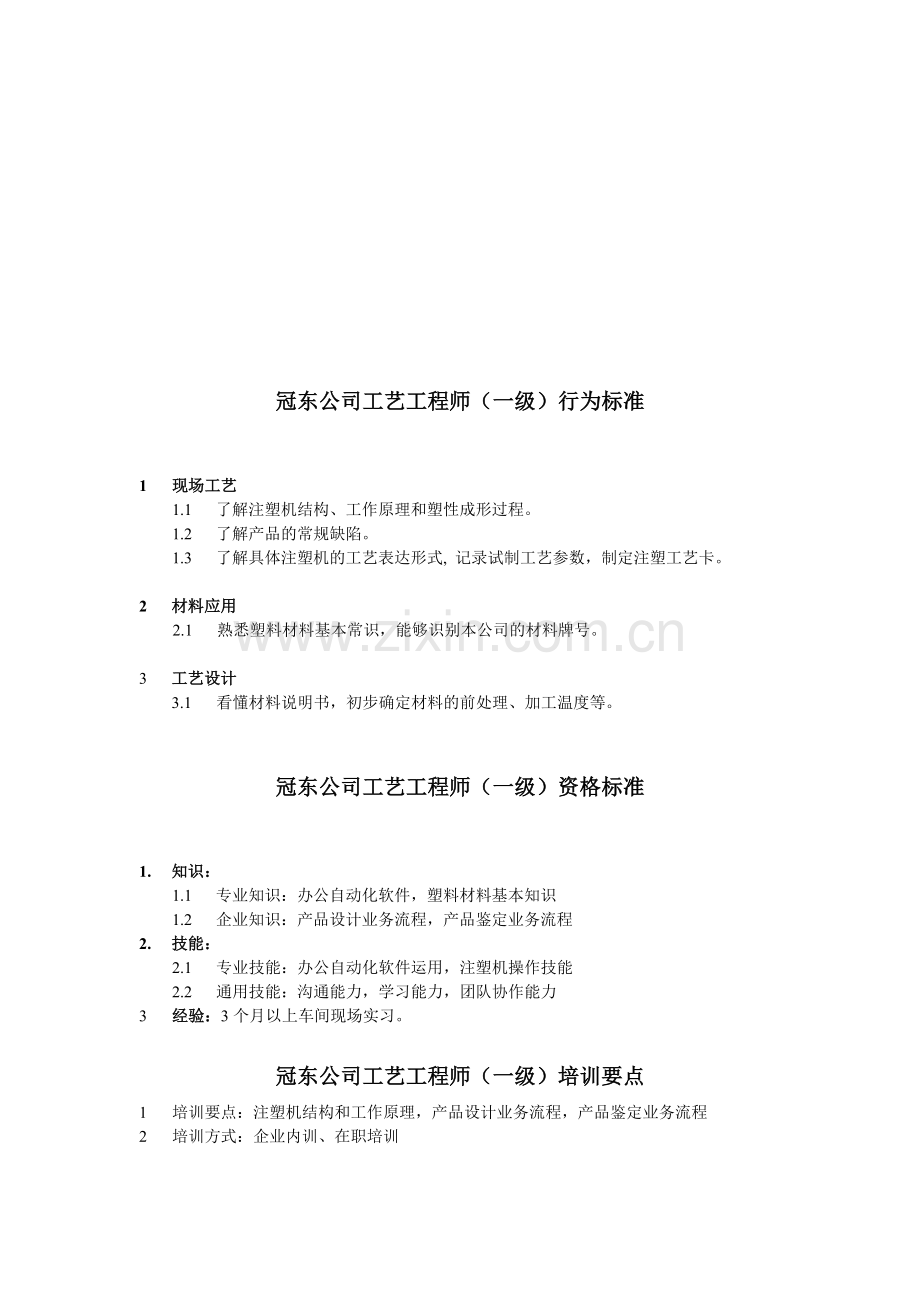 任职资格(工艺工程师).doc_第1页