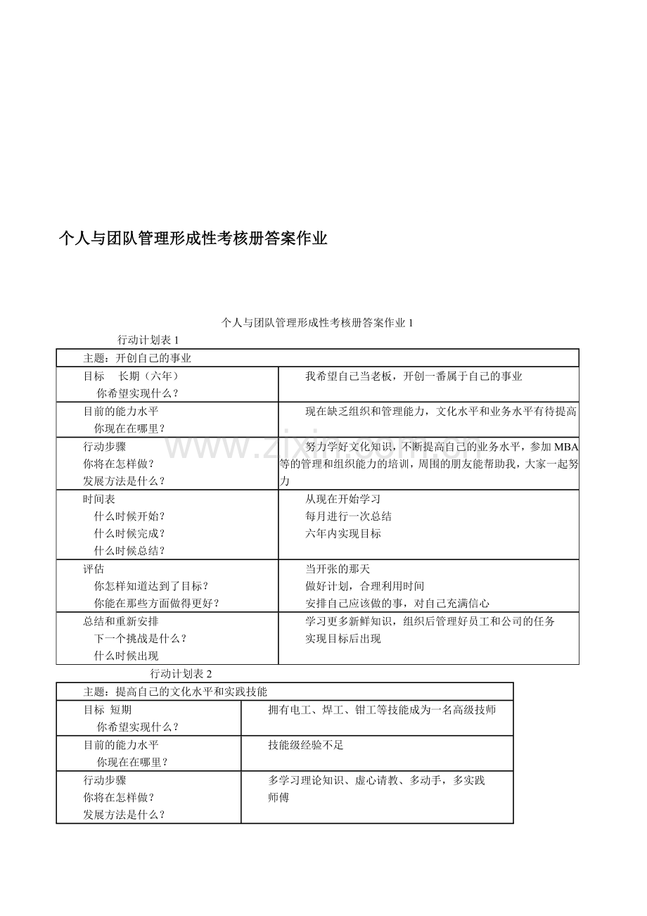 2012个人与团队管理形成性考核册答案[2].doc_第1页