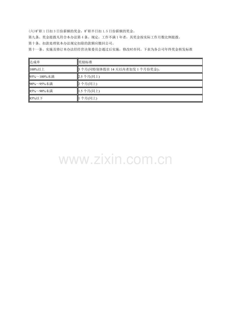 报酬制度案例-奖金管理制度.doc_第3页