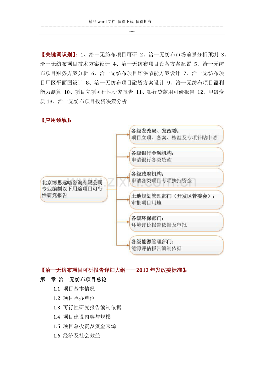 洽一无纺布项目可行性研究报告评审方案设计(2013年发改委标准案例范文).docx_第2页