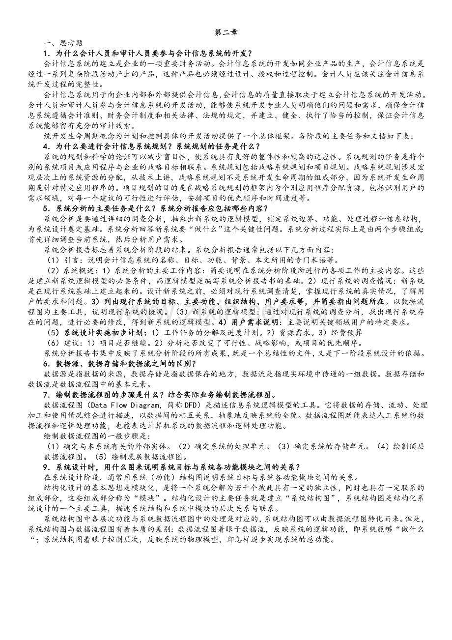 会计信息系统第六版中国人大出版课后习题答案.doc_第2页