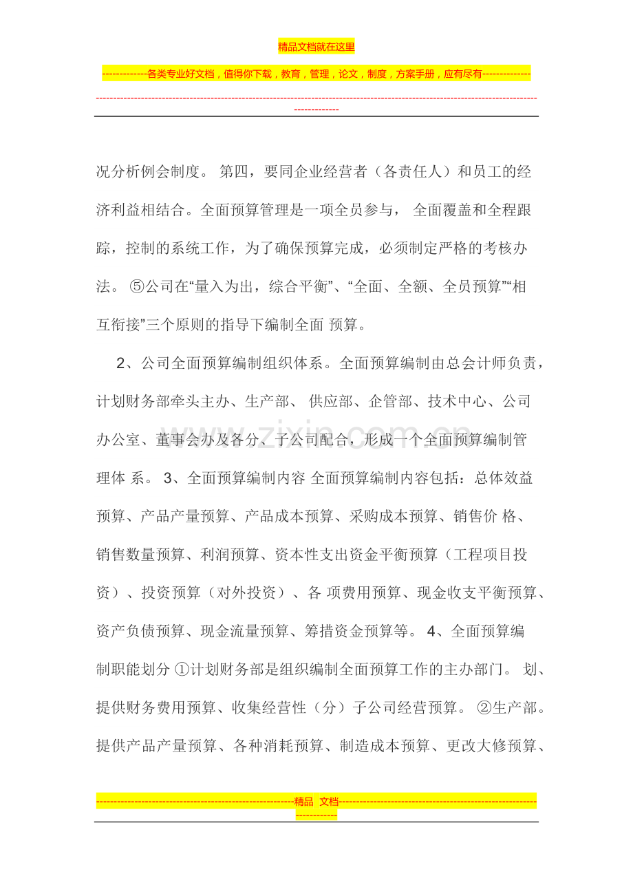 某公司的全面预算管理实施方案.docx_第3页