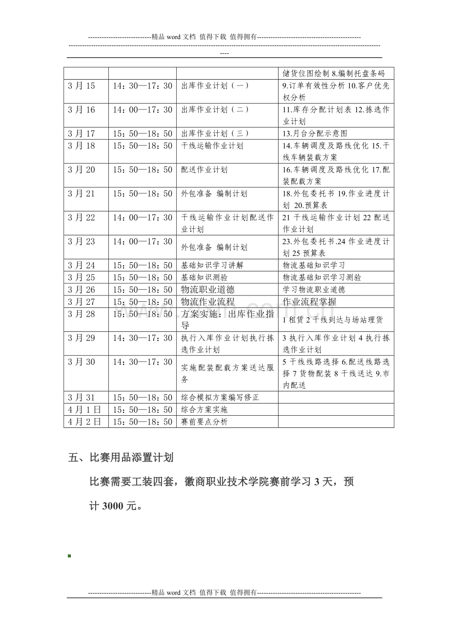 2014年管理学系物流一体化技能大赛培训方案.doc_第2页