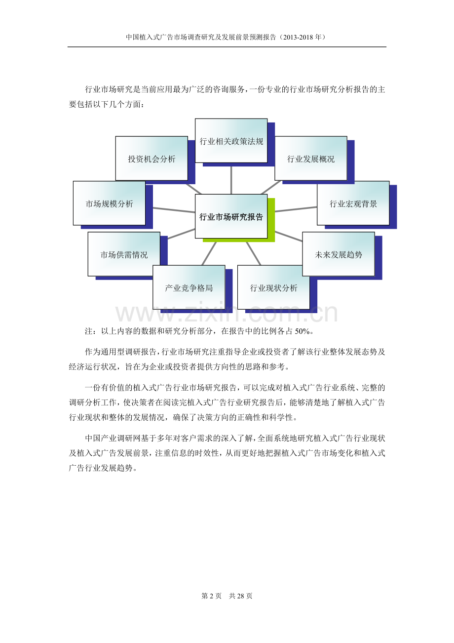 植入式广告市场调查研究及发展前景预测报告-毕业论文.doc_第2页