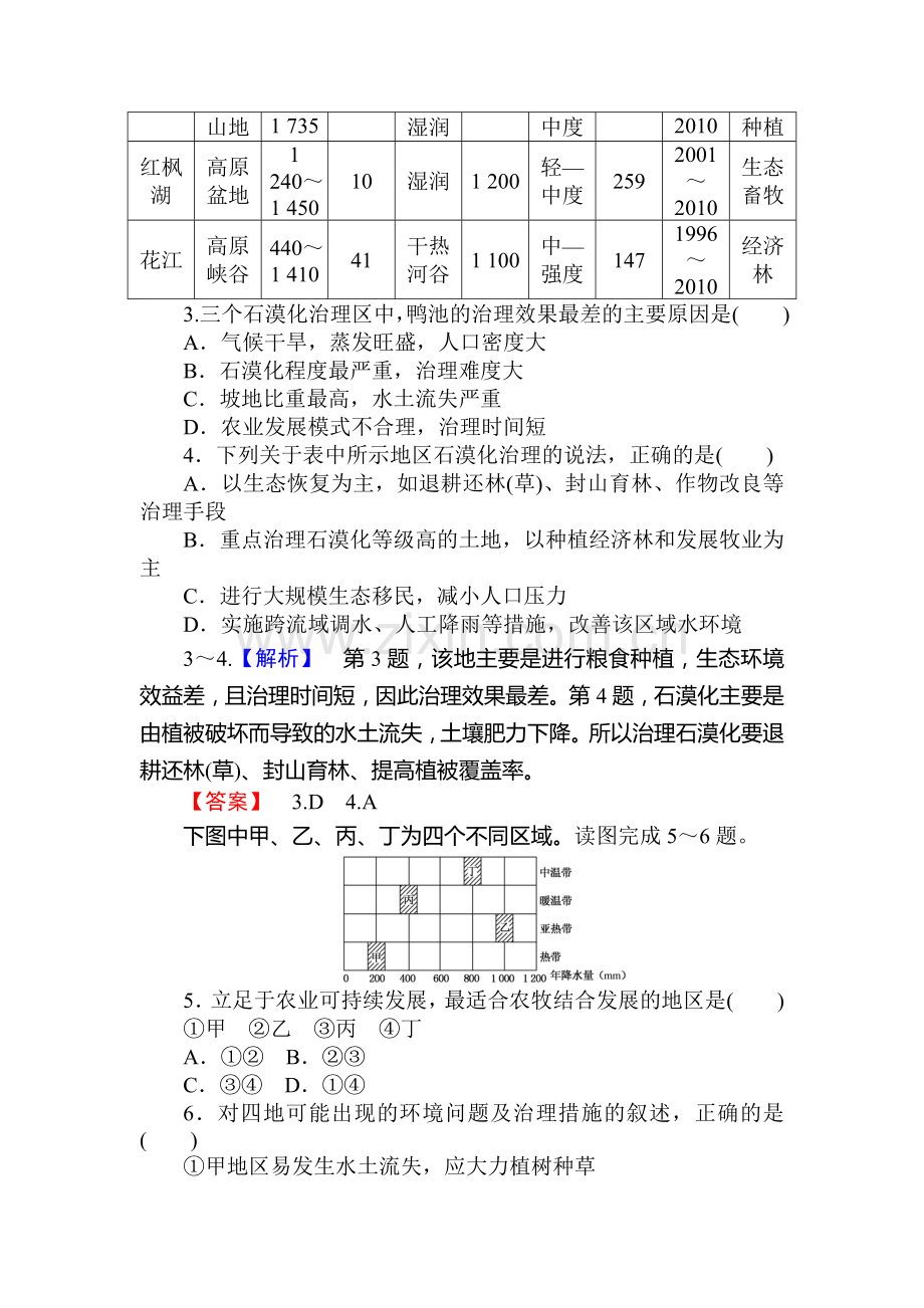 2017届湘教版高考地理第一轮课时复习作业卷34.doc_第2页