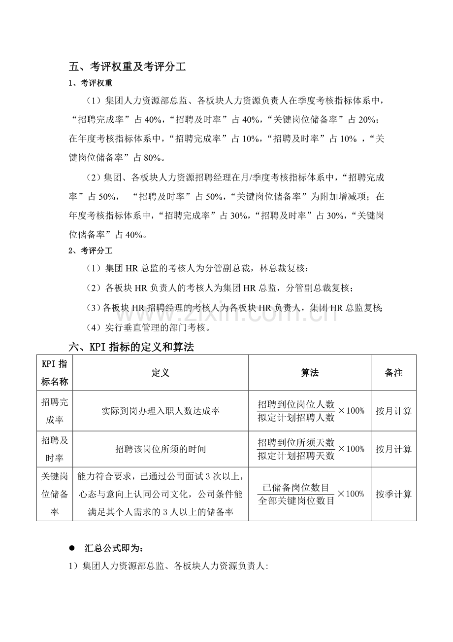 126-正邦集团人力资源部招聘线绩效考核方案(doc-7页).doc_第3页