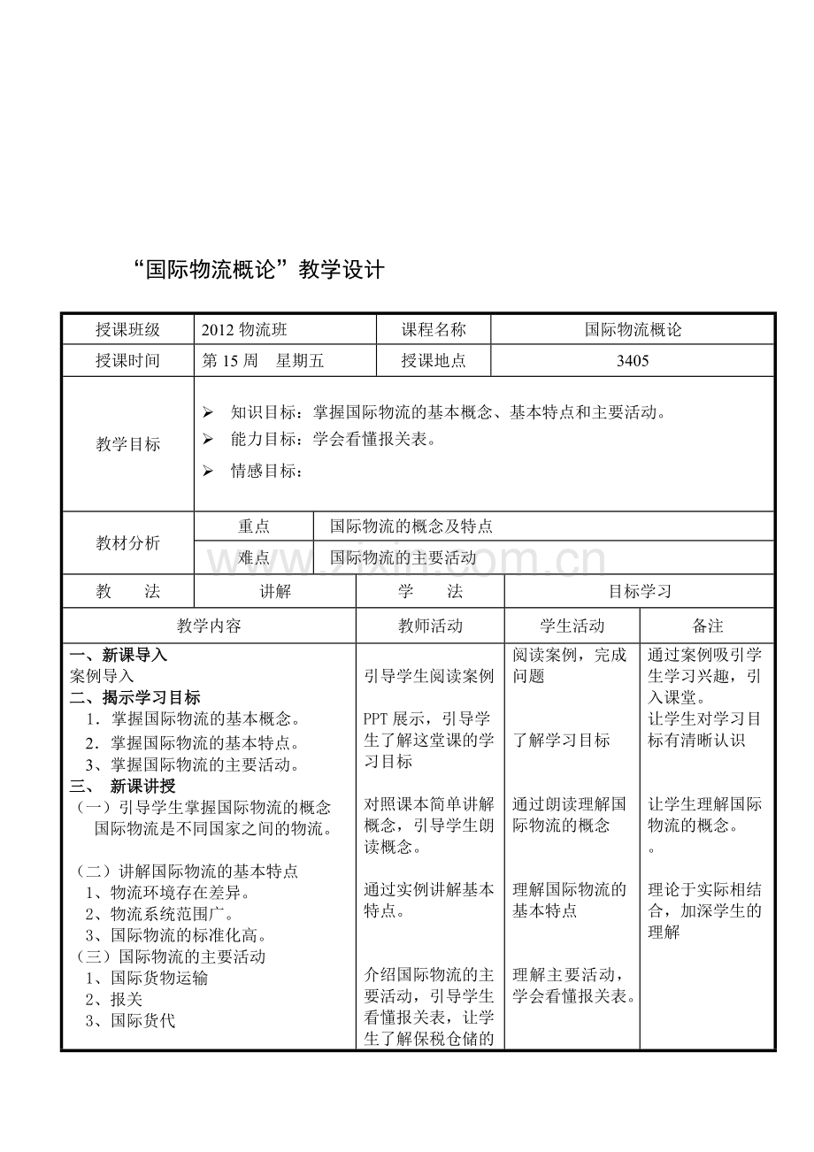 6.1国际物流概论.doc_第1页