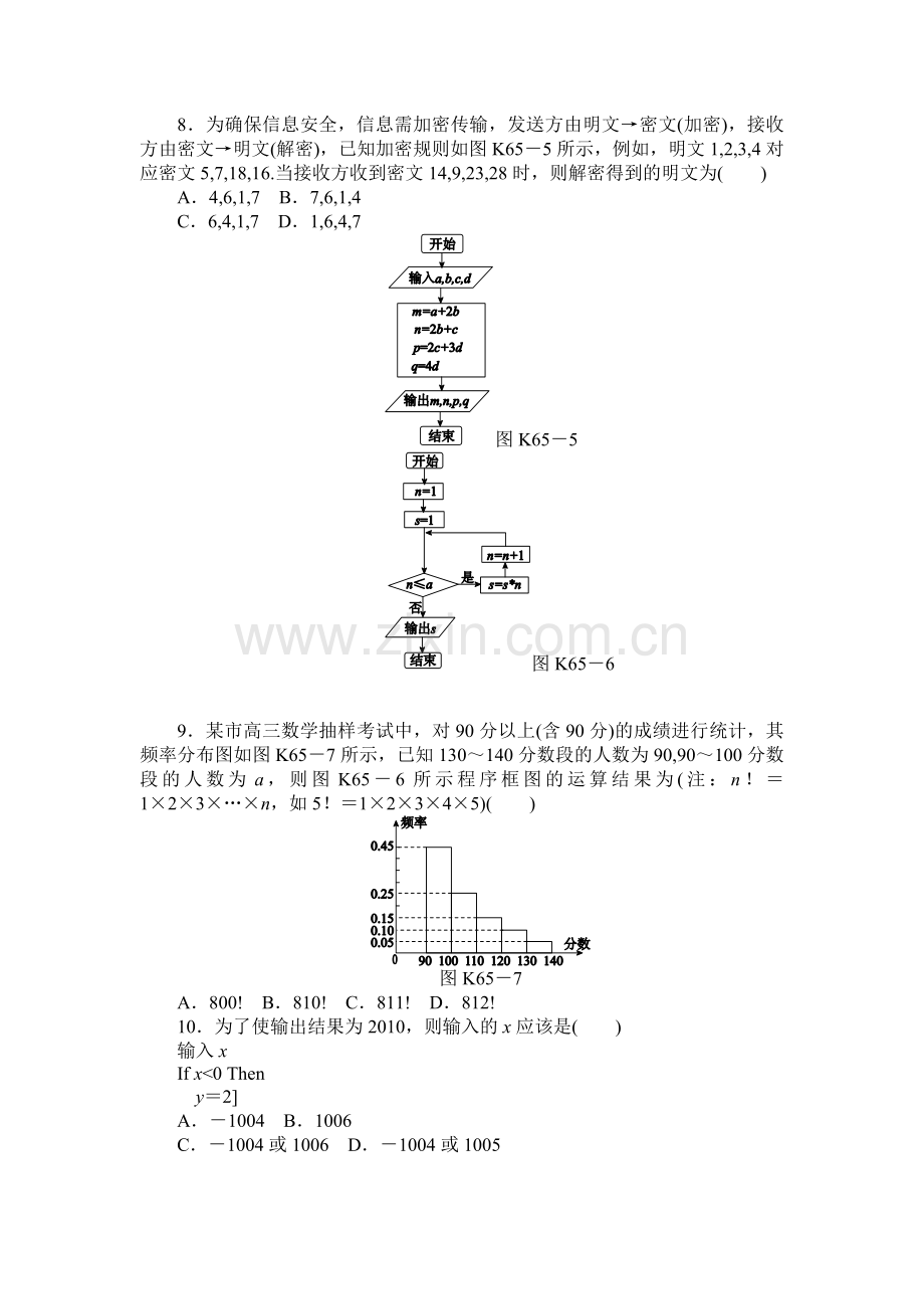 2017届高考理科数学第一轮复习基础知识检测21.doc_第3页