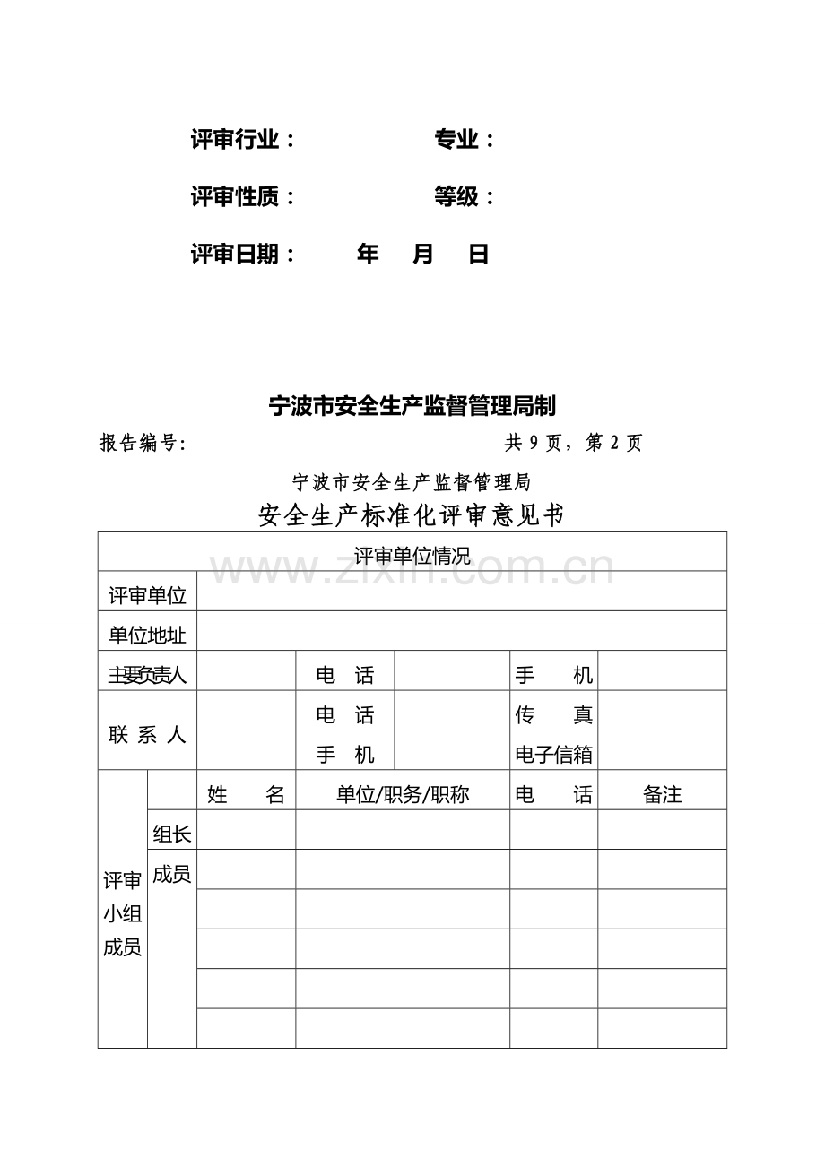 工贸企业三级安全生产标准化评审报告模板.doc_第2页