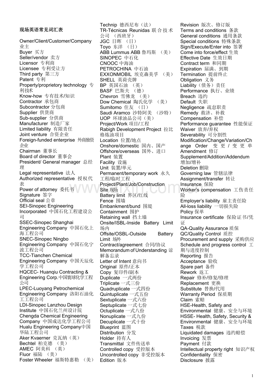 施工现场英语.doc_第1页