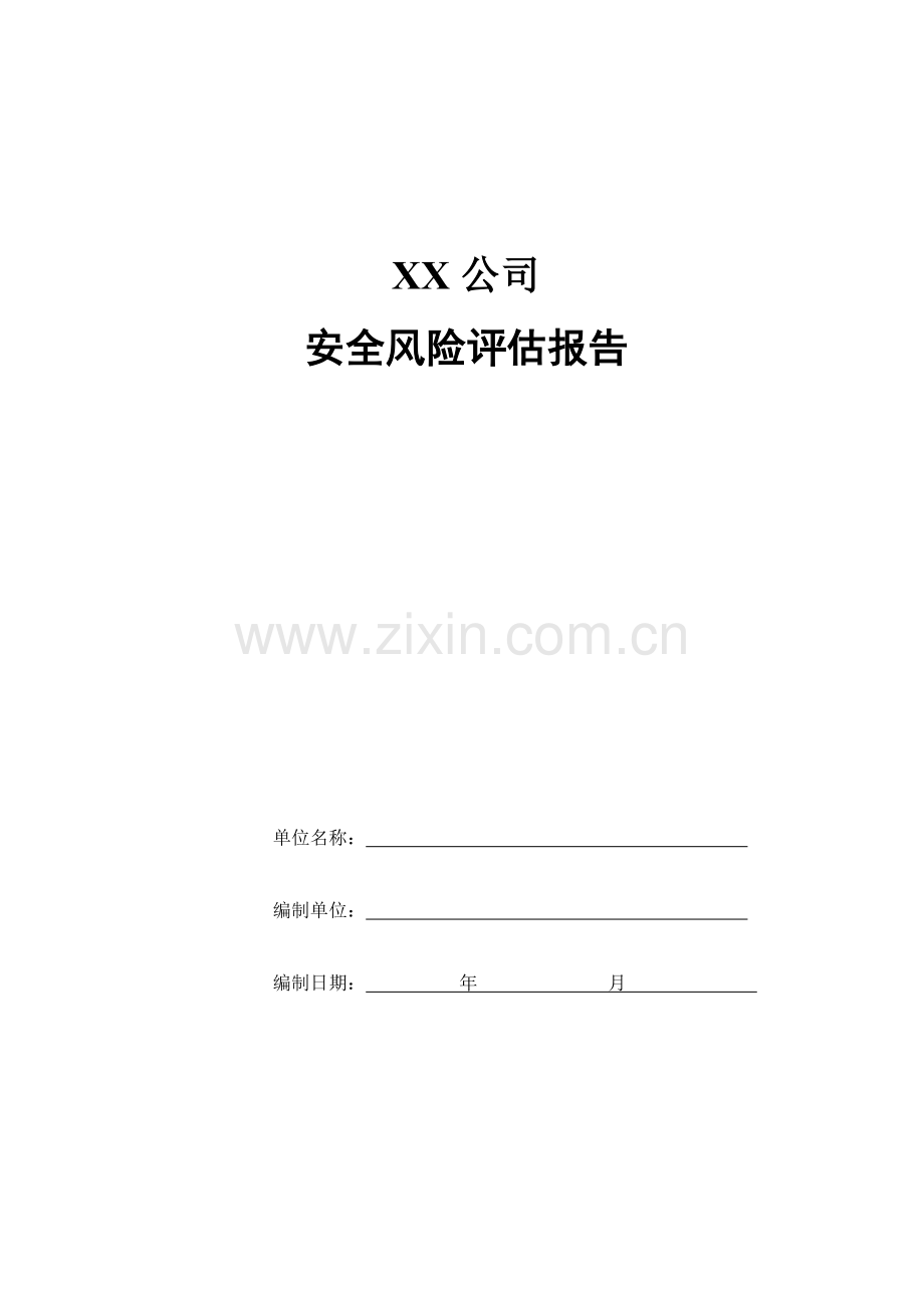 XX公司安全风险评估报告.doc_第1页