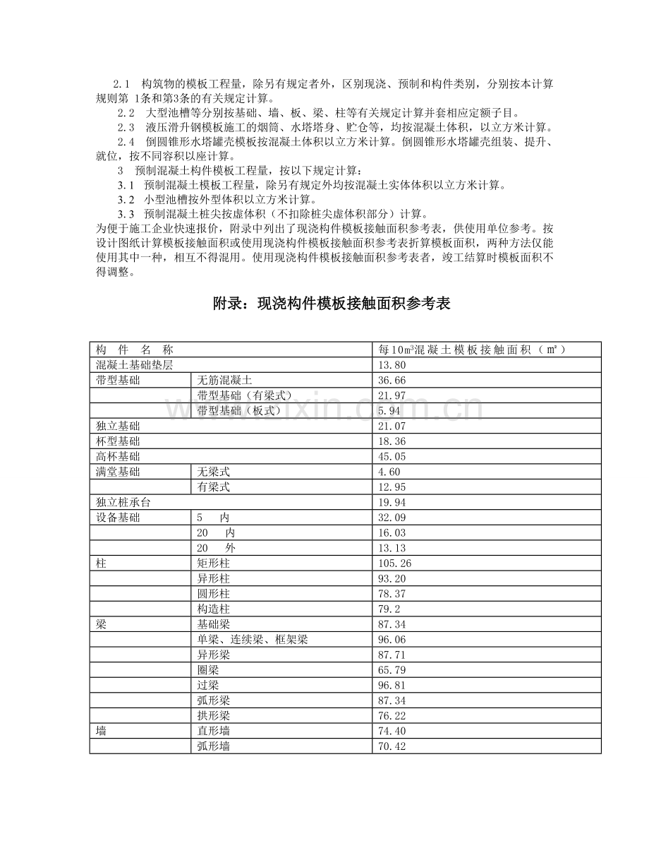 建筑模板工程量的计算规则.doc_第2页