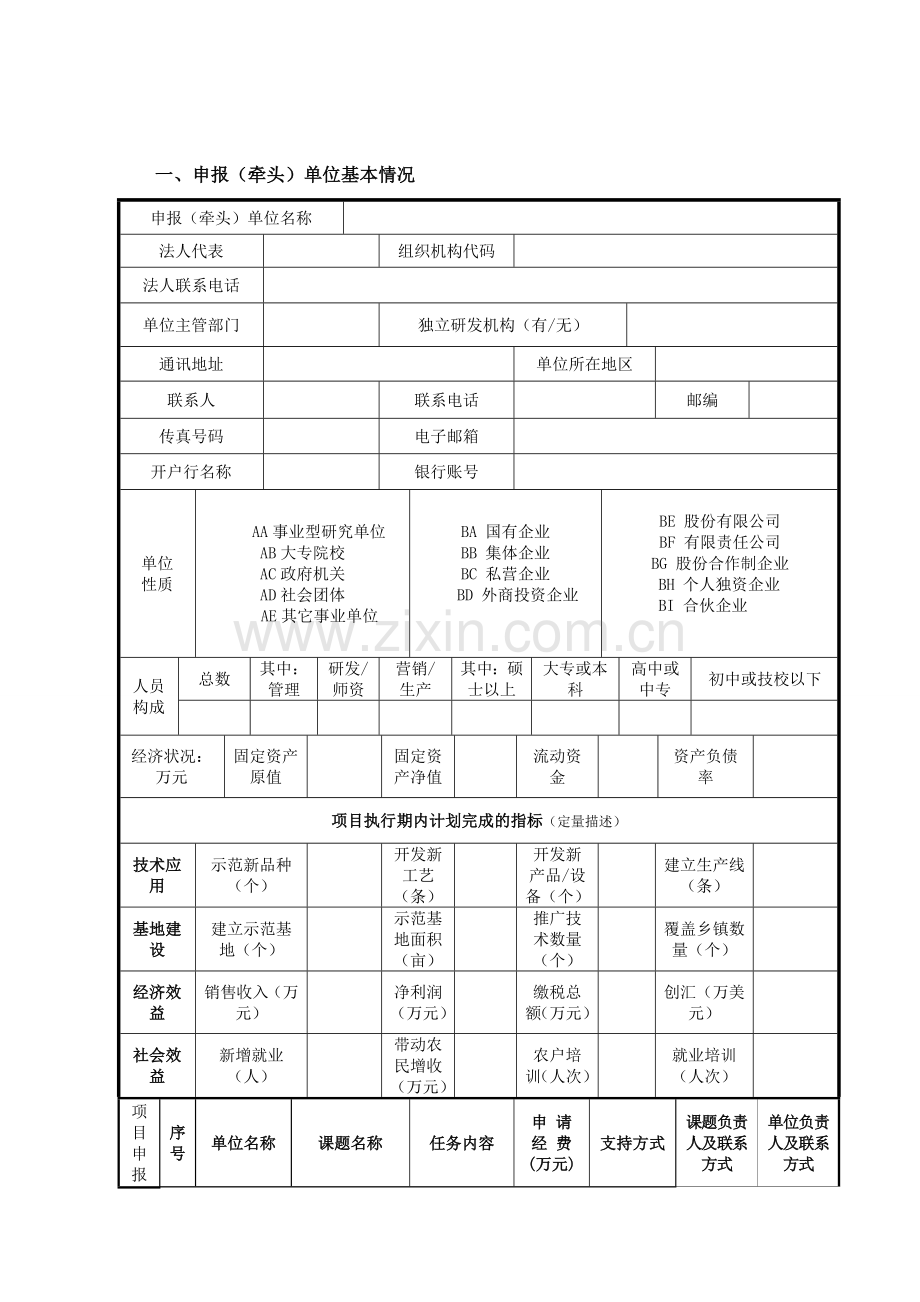 2013年度国家星火计划项目申报书模板.doc_第3页