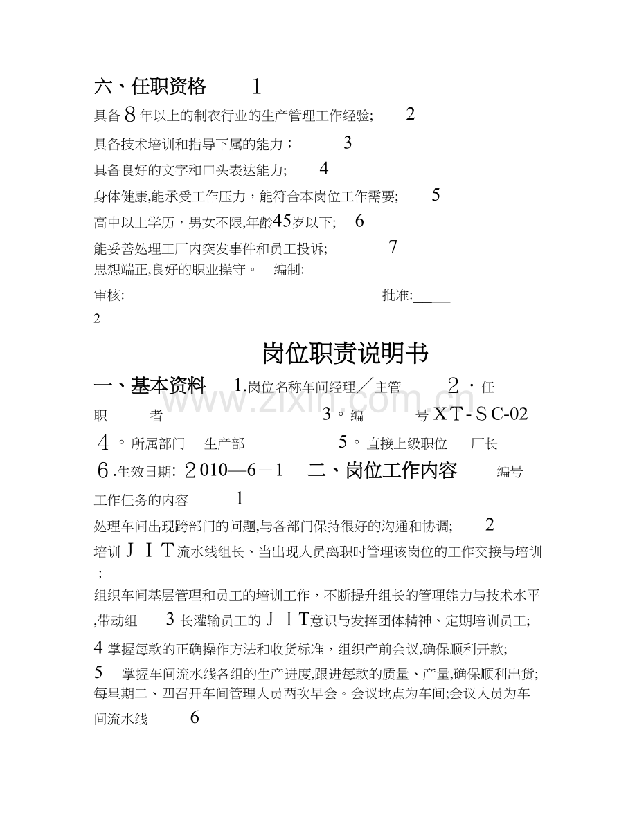 尚水服饰各岗位职责说明书.doc_第3页