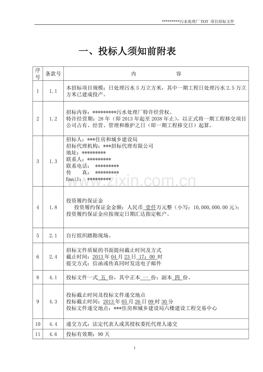 污水处理厂TOT项目招标文件版本.doc_第3页