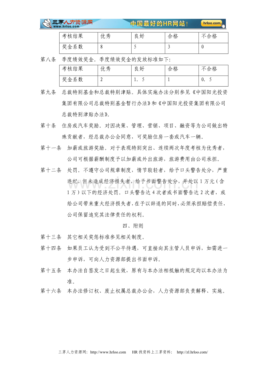 中国阳光投资集团有限公司员工奖惩制度.doc_第2页