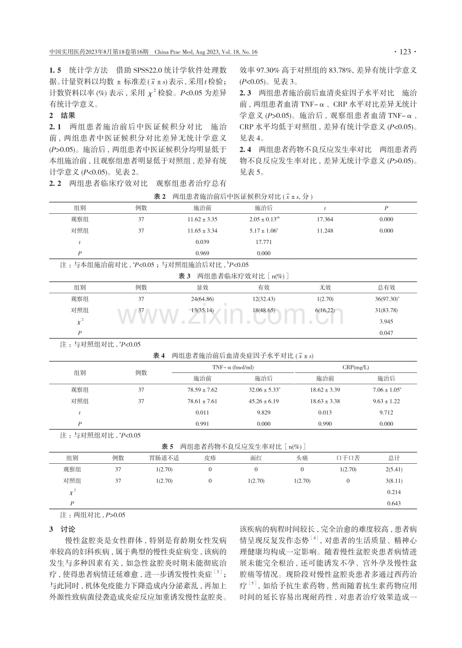 红藤败酱汤加减治疗慢性盆腔炎的临床效果分析.pdf_第3页