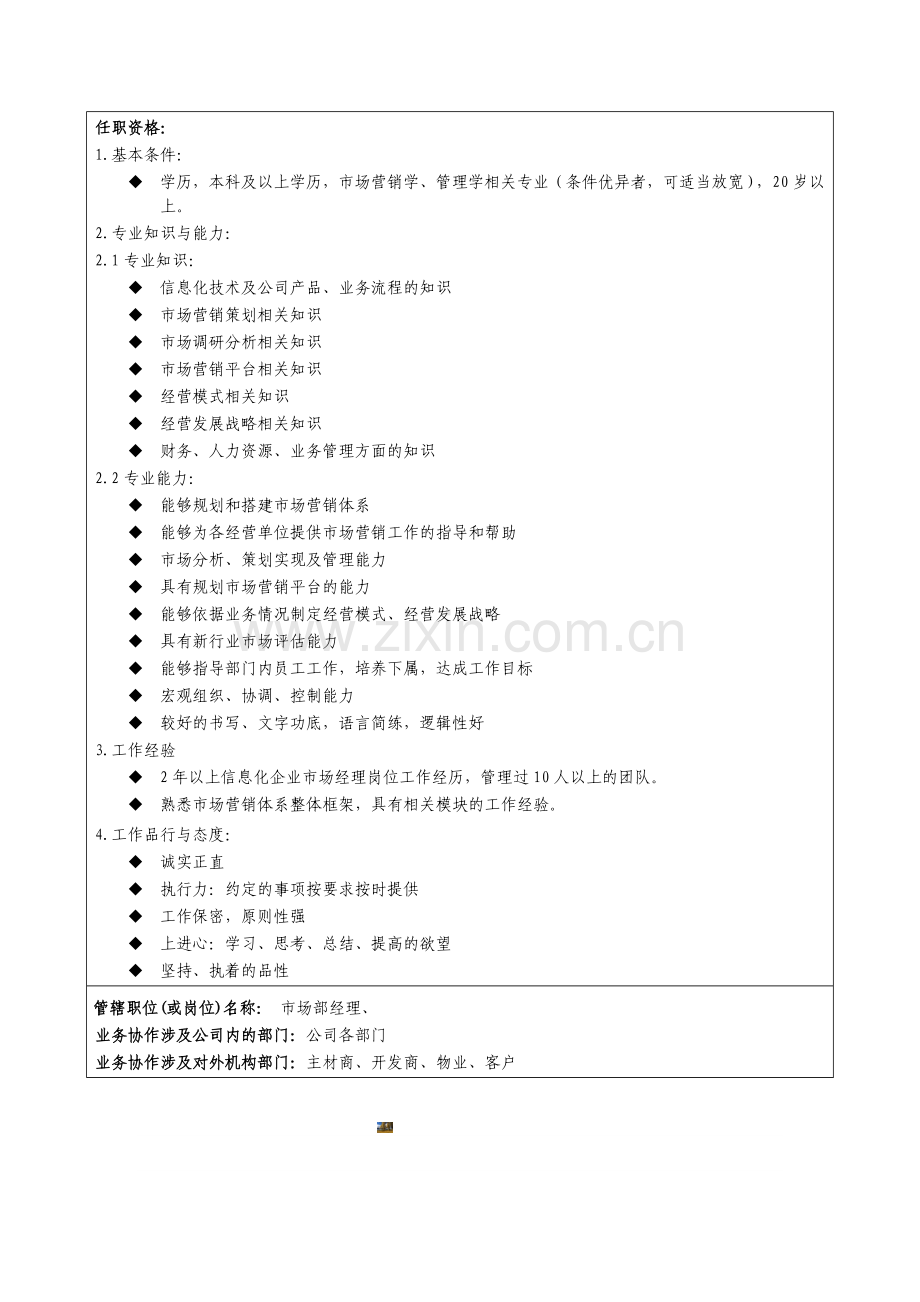 装饰公司市场部部门经理岗位职责.doc_第3页