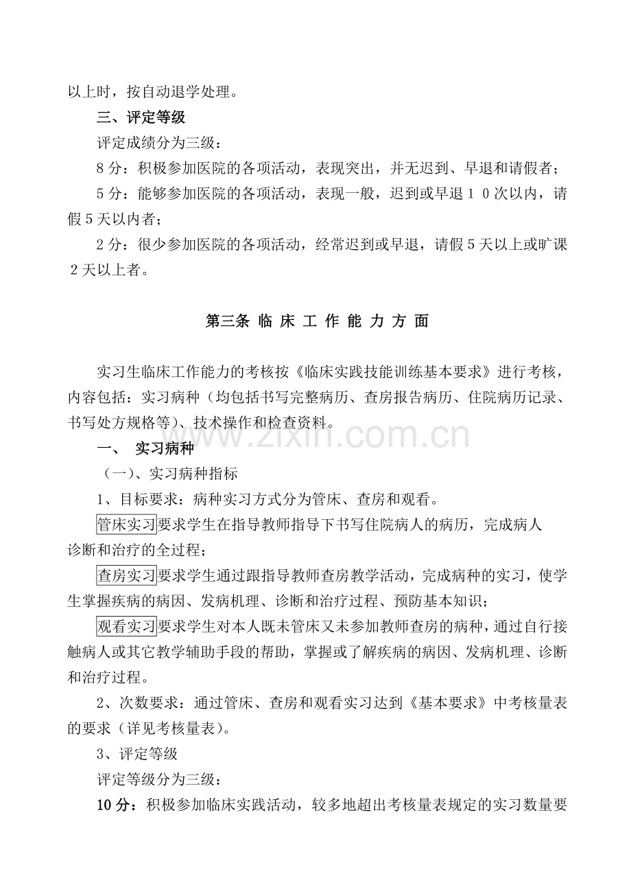 临床医学专业毕业实习考核细则.doc_第3页