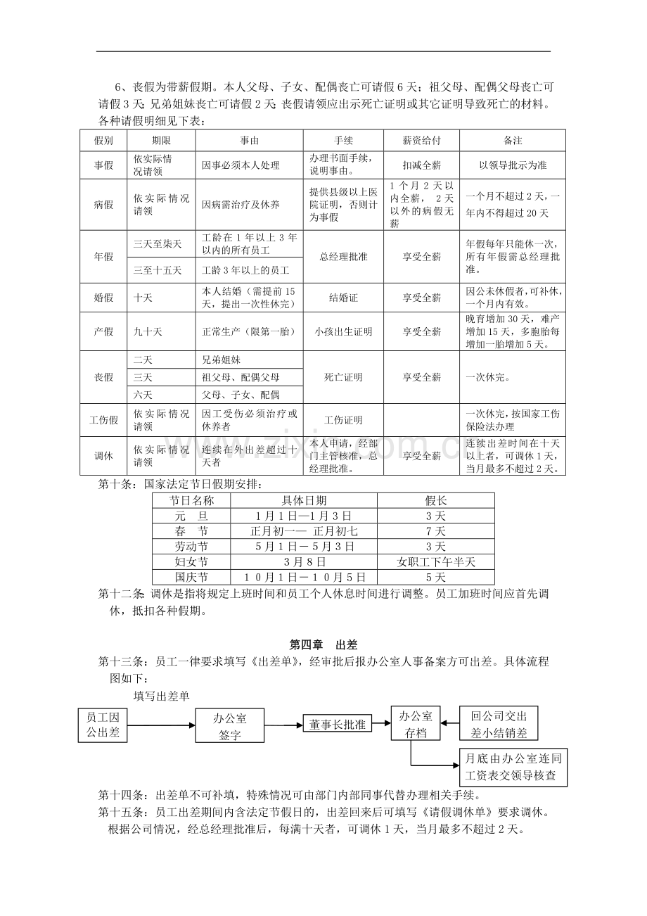 请假休假及出差管理制度.doc_第2页