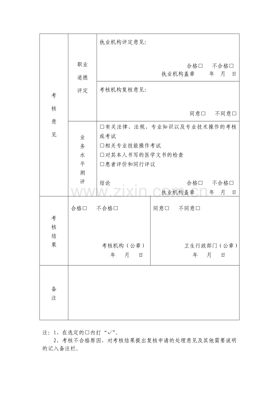 医师定期考核表(2014年).doc_第2页