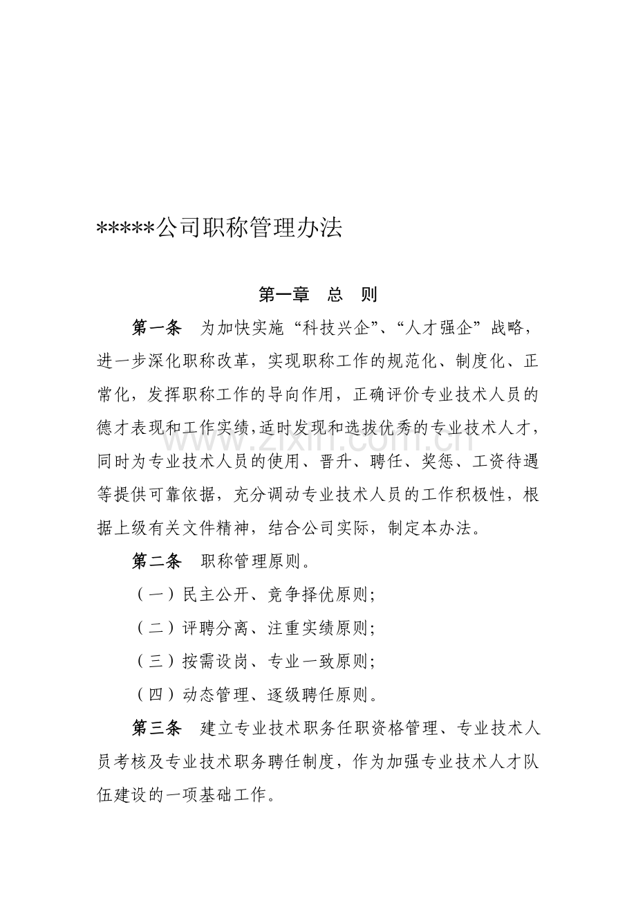 公司职称管理办法.doc_第1页