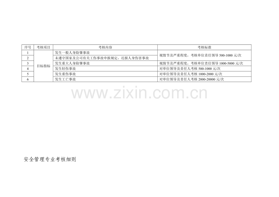 安全管理专业考核细则1.4.doc_第1页