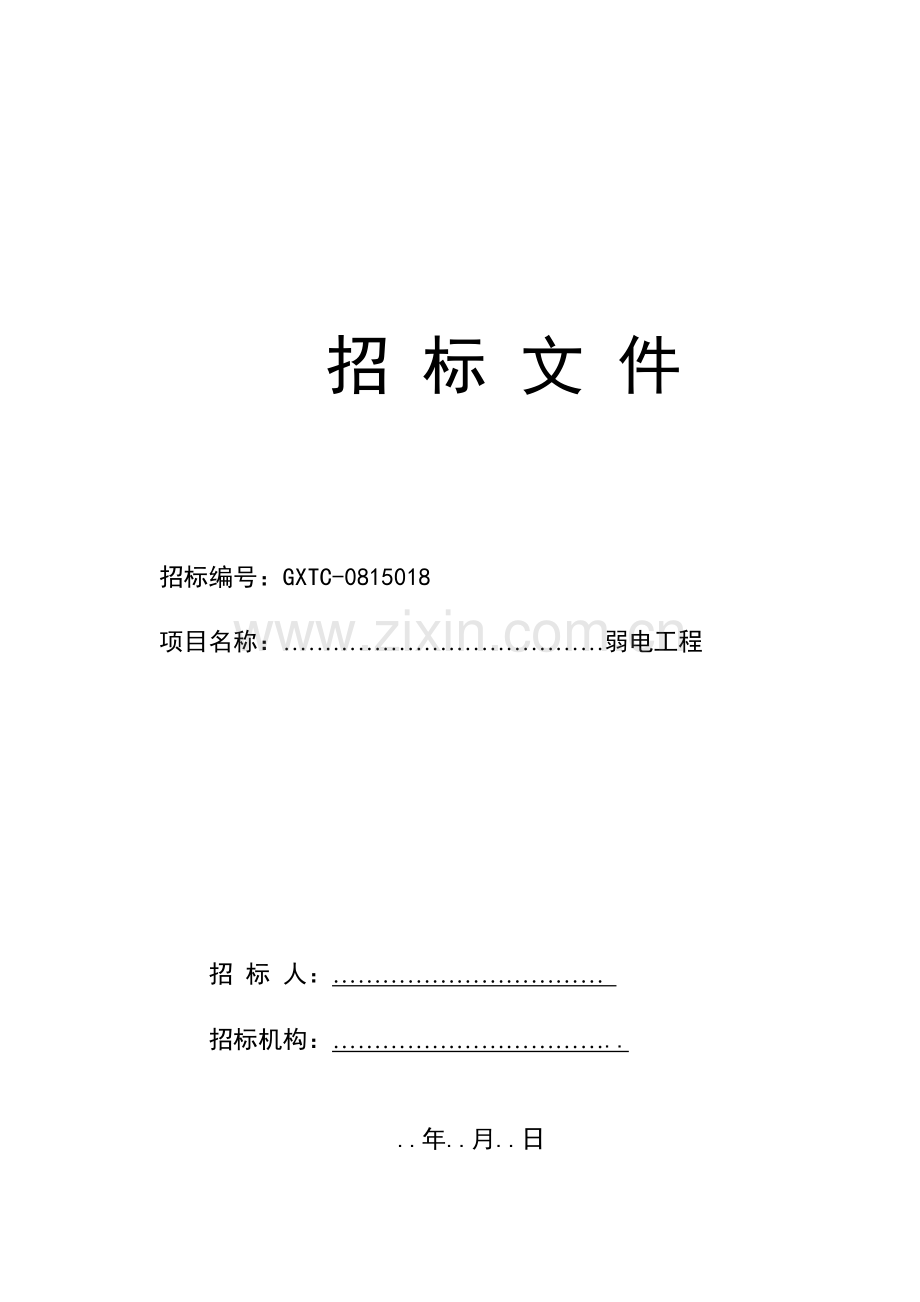 弱电工程招标文件(定稿).doc_第1页