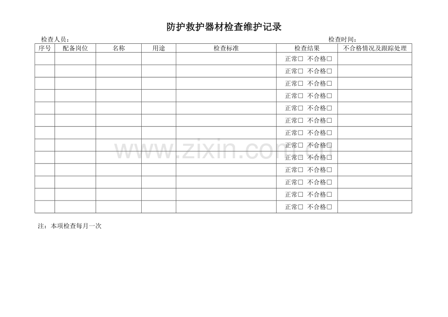 安全、消防、环保设施维护保养检查表3.doc_第2页