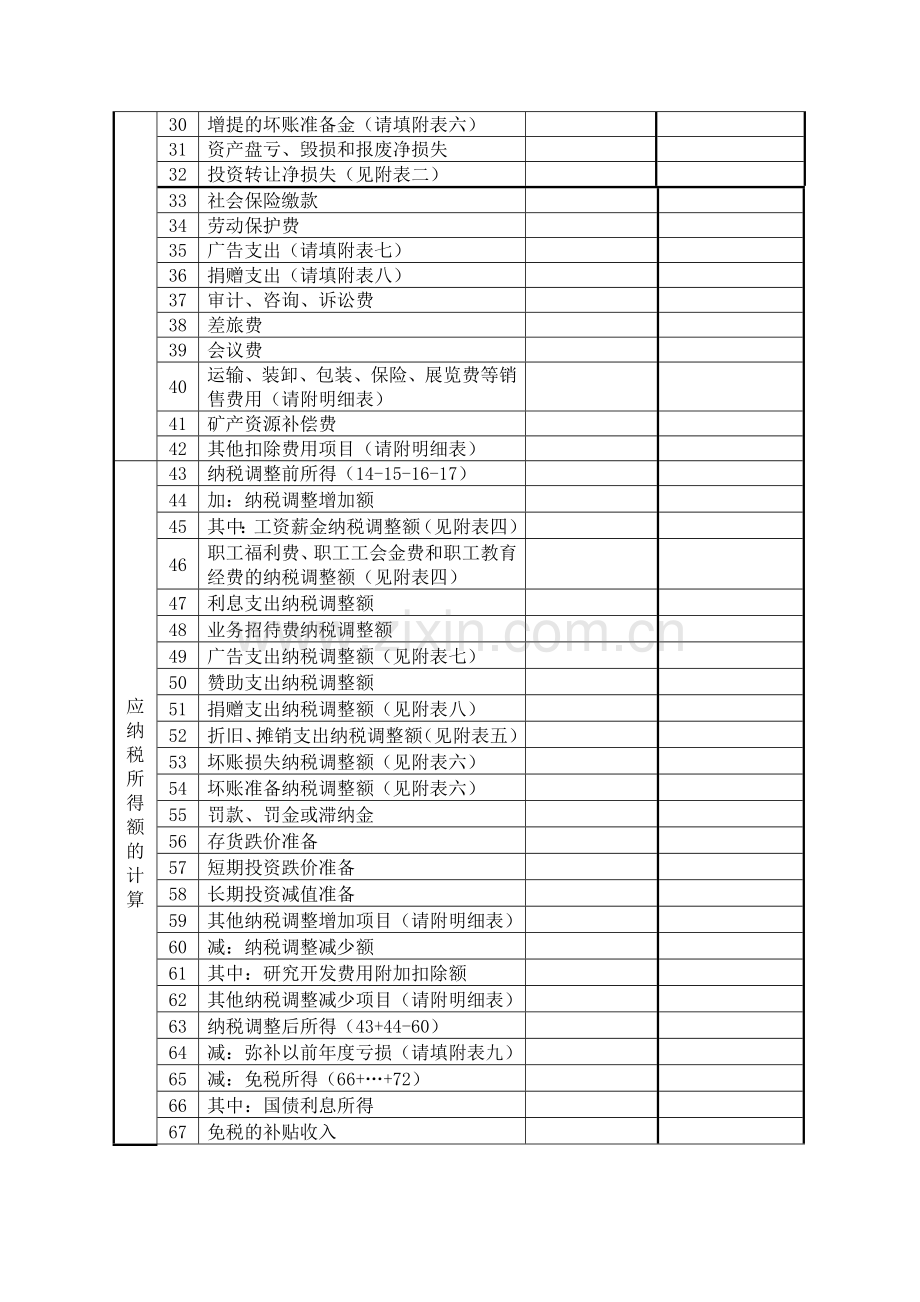 企业所得税汇算清缴申报表.doc_第2页