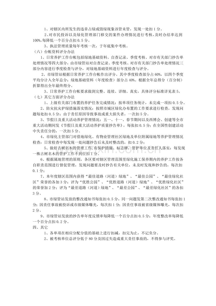 杭州市城市绿化养护管理综合考核评分细则(试行).doc_第2页