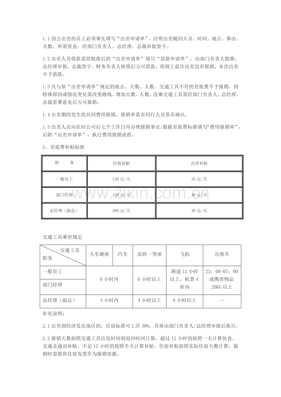 惠特鞋业有限公司费用报销制度(企业财务制度)1.doc_第2页