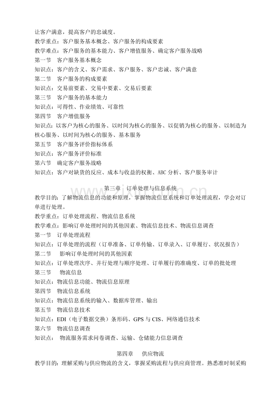 广东省助理物流师考证辅导教学大纲.doc_第2页