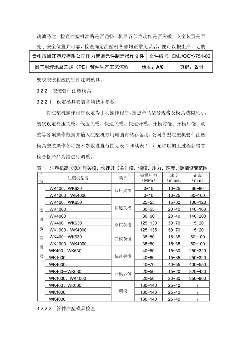 燃气用埋地聚乙烯(PE)管件生产工艺流程.doc_第2页